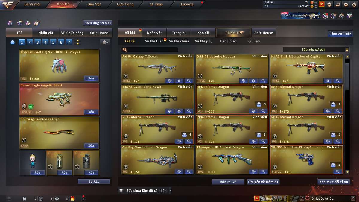 shop acc cf uy tin gia re